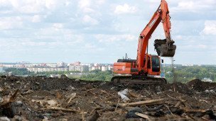 Работы по рекультивации на городской свалке