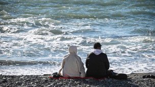 Вид на берег черного моря